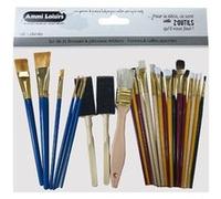 25 pinceaux - Acrylique et gouache - Brosse - Ronds - Plats - Cléopâtre