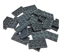 25 Plaques LEGO 2 x 4 BRICKS Gris-bleu foncé