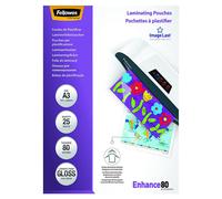 Fellowes imagelast - pack de 25 - transparent brillant - a3 - pochette