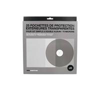 25 pochettes de protection extérieures transparentes pour disques vinyle