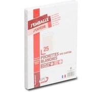 25 Pochettes Dos Carton Vélin Blanc - 229 x 324 mm GPV Blanc G