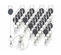 25 porte-clés rétractables avec mousqueton General Office