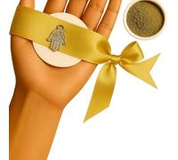 25 Rubans de Mariage Beige Doré avec Pendentif Main de Fatma - Accessoire Cérémonie, Rituel Henné, Jeu du Ruban & Décoration Bohème Chic