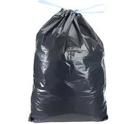 25 Sacs Poubelle 50 litres 68 x 75 cm Qualité Pro Noir sacs en plastique ultra résistant, Adapté aux poubelles ronde ou