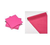 25 Serviettes airlaid Rose Fuchsia FSC® - 40x40cm + Chemin de Table 3en1 Airlaid Rose Fuchsia FSC® - 0.40x4,80m