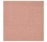 25 Serviettes de table en papier rose gold métallique 16.5 x 16.5 cm REF/8083