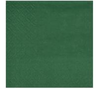 25 Serviettes en papier Cocktail vert sapin 21 x 20 cm (ouvert) REF/7641