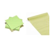 25 Serviettes Vert Anis airlaid FSC® - 40x40cm + Chemin de Table 3en1 Airlaid Vert Anis FSC® - 0.40x4,80m