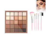25 Shades Color Icon Eyeshadow Palette, Basic Mattes, Palette de Fards à Paupières, Pigmented Colours for Daily Makeup, Long-Lasting and Easy Blending Formula, Contient 5 Pinceaux à Ombre à Paupières