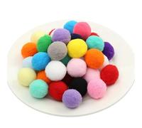 25 Stück Pompons zum Basteln - Weiche Filzkugeln, Flauschige Plüschkugeln, Mini Pompoms, Ponpons & Bommeln für DIY Handwerk, Nähen, Kleidung & Dekoration (68_Zufällige Mischung, 50 mm)