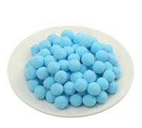 25 Stück Pompons zum Basteln - Weiche Filzkugeln, Flauschige Plüschkugeln, Mini Pompoms, Ponpons & Bommeln für DIY Handwerk, Nähen, Kleidung & Dekoration (06_Puderblau, 40 mm)