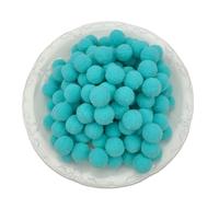 25 Stück Pompons zum Basteln - Weiche Filzkugeln, Flauschige Plüschkugeln, Mini Pompoms, Ponpons & Bommeln für DIY Handwerk, Nähen, Kleidung & Dekoration (53_Ozeanblau, 40mm)