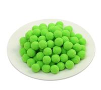 25 Stück Pompons zum Basteln - Weiche Filzkugeln, Flauschige Plüschkugeln, Mini Pompoms, Ponpons & Bommeln für DIY Handwerk, Nähen, Kleidung & Dekoration (01_Neongrün, 50 mm)