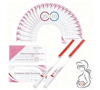 25 Tests d'Ovulation+10 Tests de Grossesse,Test Précoces de Grossesse,Pregnancy test,Tests d'ovulation Sensibles à 25 miu/ml,Effet rapide, idéal pour une utilisation à domicile,Rrouge
