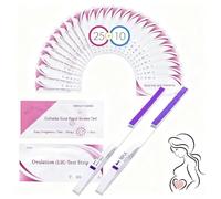 25 Tests d'Ovulation+10 Tests de Grossesse,Test Précoces de Grossesse,Pregnancy test,Tests d'ovulation Sensibles à 25 miu/ml,Effet rapide, idéal pour une utilisation à domicile,Violet