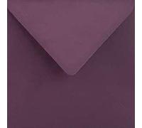 25 violet enveloppes carrées sans fenêtre rabat pointu 153x153 mm 115g Sirio Color Vino enveloppes lettres colorées pour mariage anniversaire baptême Noël