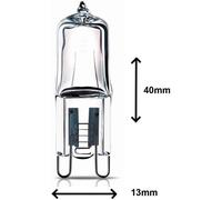 25 W G9 Halogène Four Lampe Capsule pour Usage En Siemens Four 240 V 300° Chaleur Résistant Ampoule