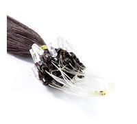 25 x 1g Extension cheveux à froid loops - 40cm, couleur #2 Chocolat foncé, lisse