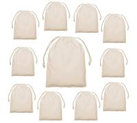 25 x 30 sacs en tissu en coton Ensemble de 10 pièces - cordon pain sacs à fruits et légumes - rangement - filets à provisions filet à légumes DIY durable dans la nature