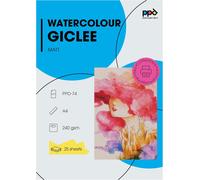 25 x A4 Premium Watercolour Photo Paper,240 g,Giclee Inkjet,Textured Fine Arts Photo Paper,Acid Free,25 Sheets,-74-25