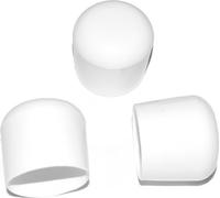 25 x capuchon pour tube rond D=25 / 26 mm L= 24 mm blanc PVC