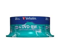 - 25 x DVD-RW - 4.7 Go (120 minutes) 4x - argent mat - spindle