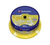 - 25 x DVD+RW - 4.7 Go 4x - argent mat - spindle