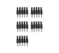 25 X Noir Plastique 3,5mm Male Mono Plug Jack Adaptateur Audio Connecteur