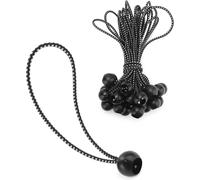 25 X Tarpaulin Fasteners With Ball,Universal Bungee Cord With Ball For Camping,Luggage & Tarps (23 Cm)