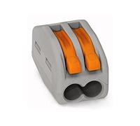Borne de raccordement WAGO 222-412-50 flexible: 0.08-4 mm² rigide: 0.08-2.5 mm² Nombre de pôles: 2 gris, orange 50 pc(s)