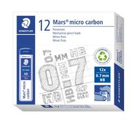 Staedtler - Mines pour crayon Mars Micro Carbon - HB 0,7 mm Noir jet - Pack 12