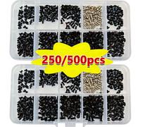 250/500 pièces/boîte ordinateur petit mini jeu de vis M2 M2.5 M3 en acier au carbone ordinateur portable kit de vis 250pcs