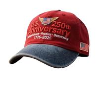 250 Anniversary USA Hat, Eagle & Liberty Patriotic Baseball Cap, Adjustable 250 Year American Anniversary Hat for Men & Women (A18)