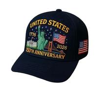 250 Anniversary USA Hat, Eagle & Liberty Patriotic Baseball Cap, Adjustable 250 Year American Anniversary Hat for Men & Women (A14)