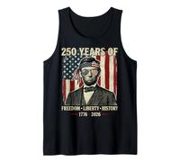 250 Ans de liberté et d'histoire de la liberté Abraham Lincoln Retro Débardeur