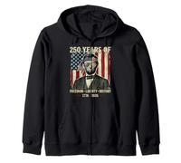 250 Ans de liberté et d'histoire de la liberté Abraham Lincoln Retro Sweat à Capuche