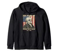 250 Ans de liberté et d'histoire de la liberté John Adams Retro Sweat à Capuche