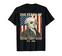 250 Ans de liberté et d'histoire de la liberté John Adams Retro T-Shirt Graphique avec Valeur