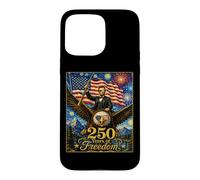 250 Ans de liberté Lincoln on Eagle & Hunting Rifle Gun Coque pour iPhone 15 Pro Max