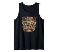 250 Ans de Veteran Pride American Soul Patriotic Eagle Débardeur