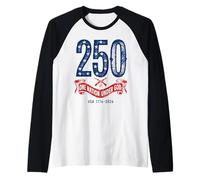 250 Ans en Dieu, Nous Avons Confiance - USA Patriotic Manche Raglan