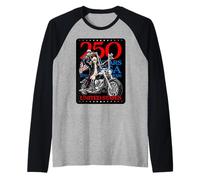 250 Ans George Washington sur Une Moto 1776-2026 Manche Raglan