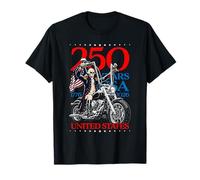 250 Ans George Washington sur Une Moto 1776-2026 T-Shirt