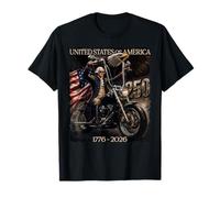 250 Ans George Washington sur Une Moto 1776-2026 T-Shirt