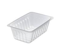250 Barquettes Charcutières 375cc de 13,8 x 9 x 4,6 cm - Emballage Pro Fraîcheur - Transparent Alimentaire - D-Work