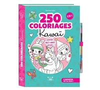 250 coloriages kawaï - crayon multi-mines offert - Séverine Aubry - Editions 365 - broché - Jeux livres objets