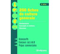250 fiches de culture générale: Sciences PO - concours Cat A et B - prépas commerciales