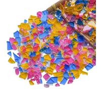 250 g de fragments de glace en mosaïque, pâte créative, particules de verre transparentes for bricolage, artisanat, décoration de la maison(Color 09)