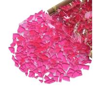 250 g de fragments de glace en mosaïque, pâte créative, particules de verre transparentes for bricolage, artisanat, décoration de la maison(Color 08)