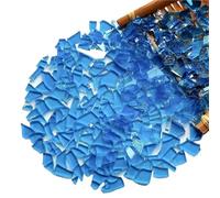 250 g de fragments de glace en mosaïque, pâte créative, particules de verre transparentes for bricolage, artisanat, décoration de la maison(Color-04)